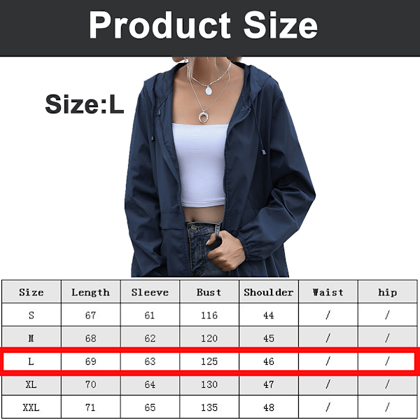 Vanntett vindjakke for kvinner - Lett vindjakke med hette - Utendørs