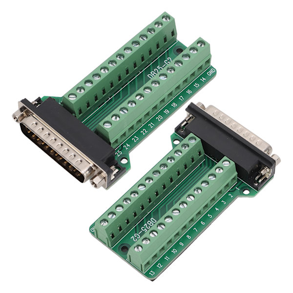 25-polig Terminalblockanslutning Signalmodul Skruvtyp PCB-terminalbräda för kommunikationsfelsökning DB25‑G2 Hankontakt