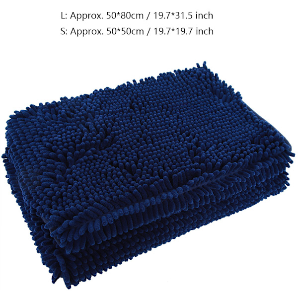 2-pack Chenille Halkskyddande Vattenabsorberande Halkskyddande Matta Badrum Vardagsrum