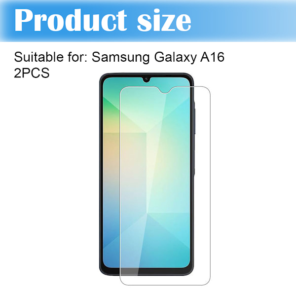 Premium Hærdet Glas til Samsung Galaxy A16 / A16 5G – 2-Pak
