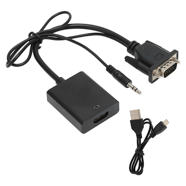 Ljudkonverterare VGA till HDMI-signalomvandlingsadapter