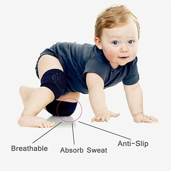 3 Par Crawling Knæpuder Anti-Slip Baby Knæbeskyttere Småbørns Benvarmere