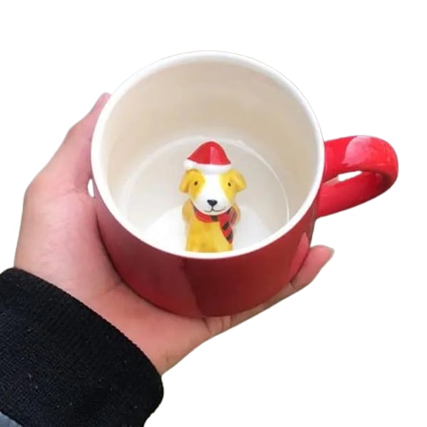 Julekopp Kaffe Melk Frokostkopp Snømann Julenissen Tegneserie Keramikkkopp 3D Dyr Julegavekopp til Venn Familie