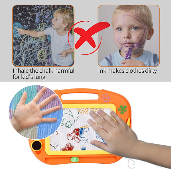 Magnetisk Rittavla - Presenter till Flickor/Pojkar, Suddbart Doodle Etch Skissritningsskrivningsplatta Resespel för Barn i Bil, Tidig Utbildning Lärande Färdighet