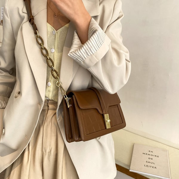 Damväska, liten crossbody-väska, axelväska, liten handväska, kuvertväska, trendig mångsidig kvällväska