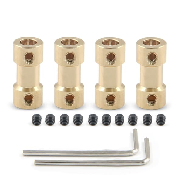 4 stk fleksibel akselkobling 2-3 mm motoroverførsel messingkoblinger til RC-fly 4 stk 2-3 mm