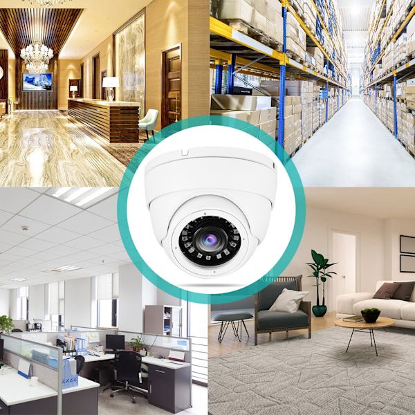 CCTV DVR Dome IR-kamera HD 4-i-1 Analog TVI/AHD/CVI/CVBS Utomhus NTSC(720P)