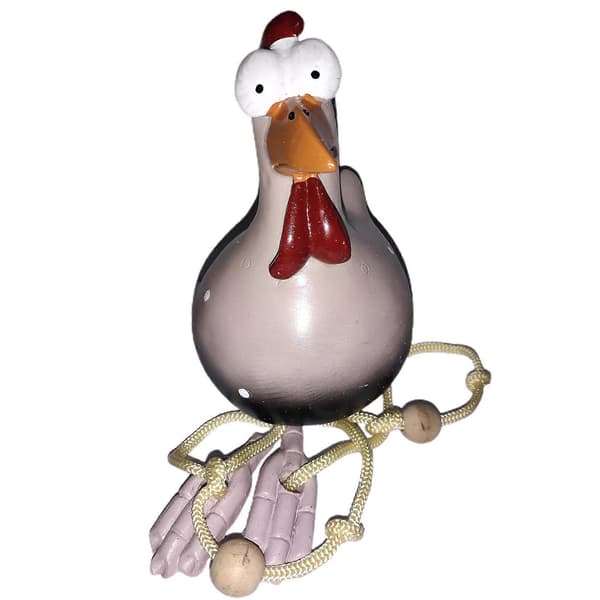 Keramisk høne Hilde Hagedekorasjon Dyrefigur Hageplugg Keramikkfigur Håndverksdekorasjon Black