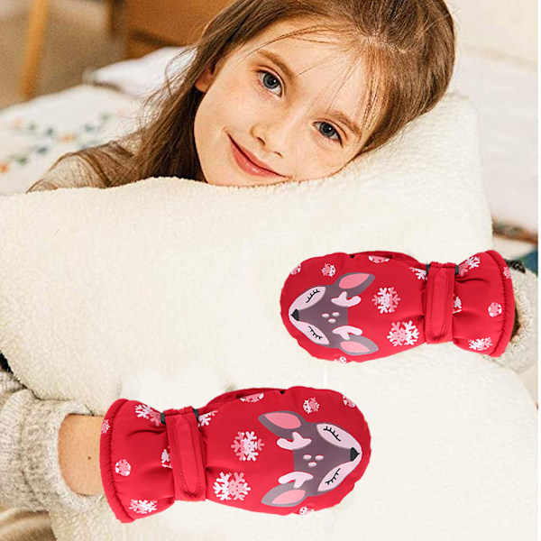 Vinterhansker for barn, vanntette skihansker for babygutter, vindtette og varme hansker for jenter