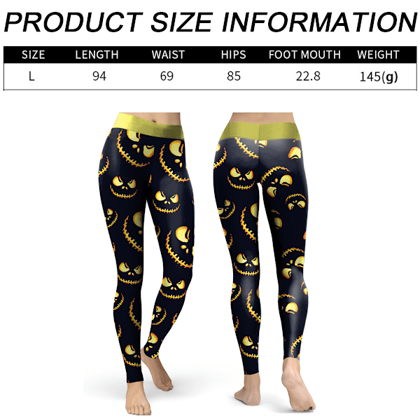 Tryckta Leggings för Kvinnor Halloween Leggings Halloween Kostym Leggings Stretchiga Roliga Löpbyxor Strumpbyxor Träningsleggingsbyxor