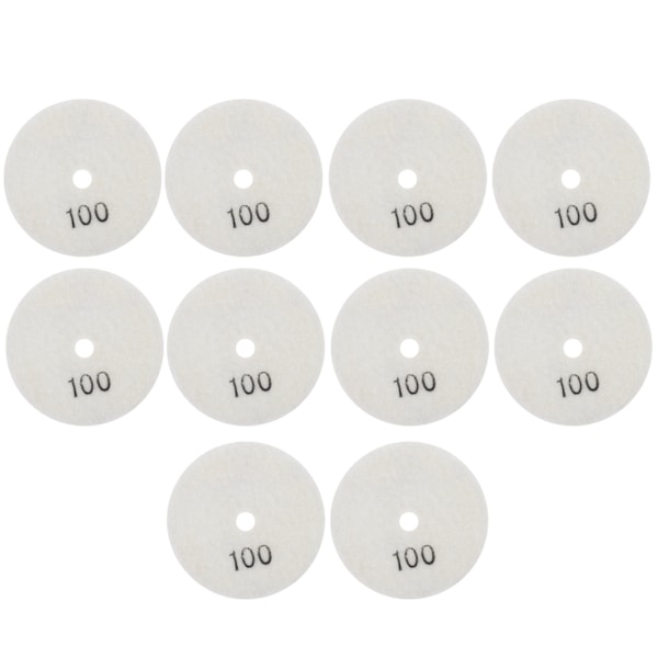 10 stk 3 tommers slipeskiver Puter Polering Diamanter Marmor Betong Steiner 100 Mesh