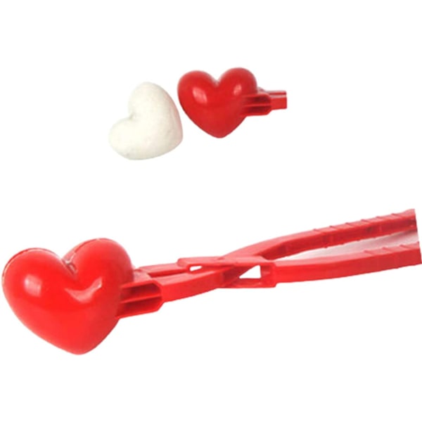 4-pack Snöbollstänger, Vinter Snöbolltillverkare Leksak, Snöbollspress, Snöbollstänger Hjärtformade Snöbollar, Perfekt Utomhuslek Snöleksaker för Barn