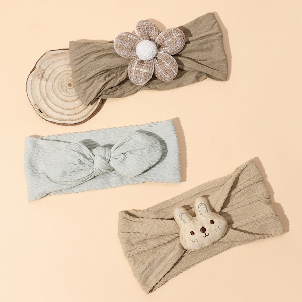 3 st baby flickor pannband baby flicka hår accessoarer nyfödd handgjorda hår hårband accessoarer för spädbarn småbarn barn