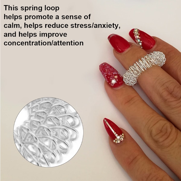 10 st Fingerringar - Mini Fjäderavlastande Fingerringar för Barn och Vuxna