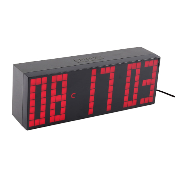 Digital LED Skrivebordsvækkeur med Snooze-funktion, Timer, Termometer og Fjernbetjening
