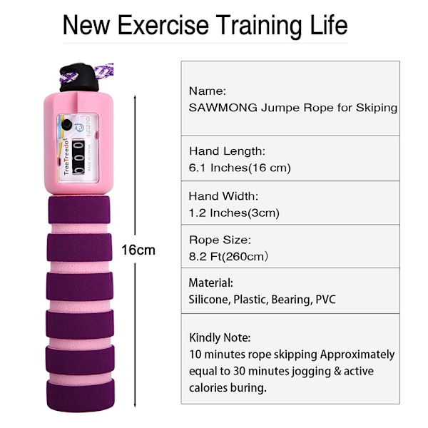 Hopprep, Trasselfri med Kullager Snabbhopprepkabel, Justerbara Hopprep för Träning eller Fitness, Justerbart Hopprep för Träning