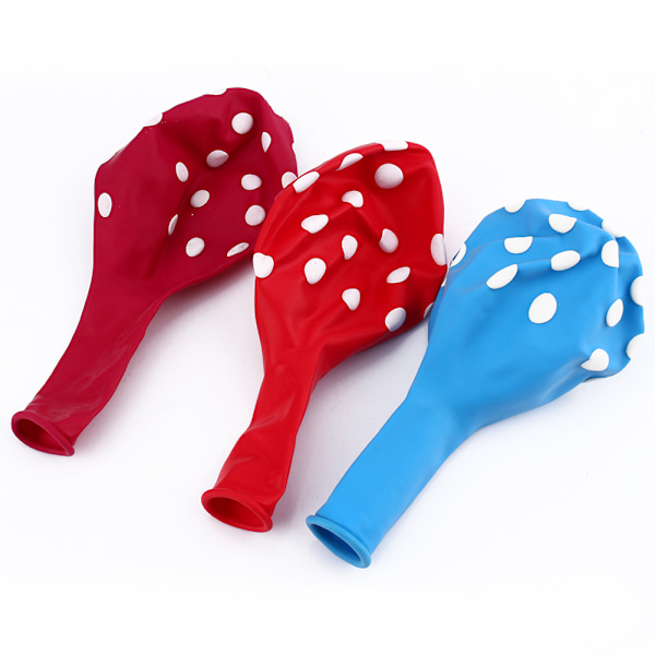 100 stk./pakke 12 tommer Polka Dot Latex Balloner Fest Fødselsdag Bryllup Party Balloner Hjem Decor