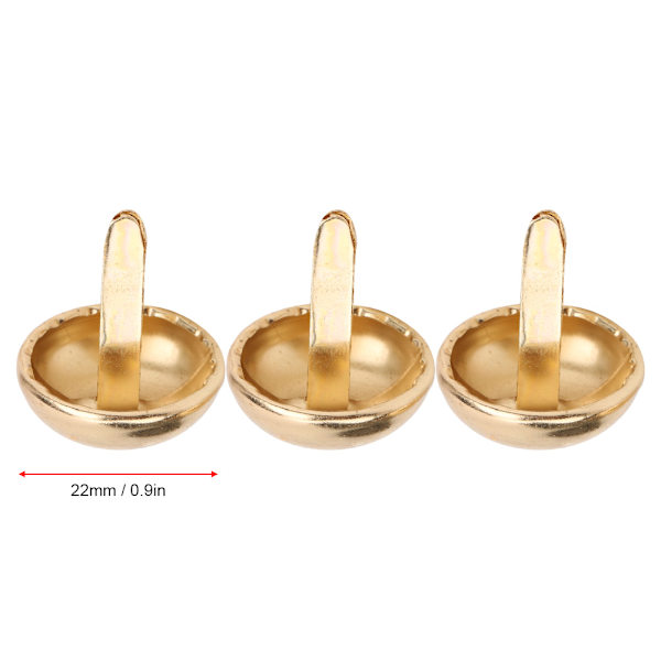 20 st 22 mm Svampformade Dekorativa Nitar DIY Zinklegering Spikar Hårdvaruaccessoarer 22 mm Guld