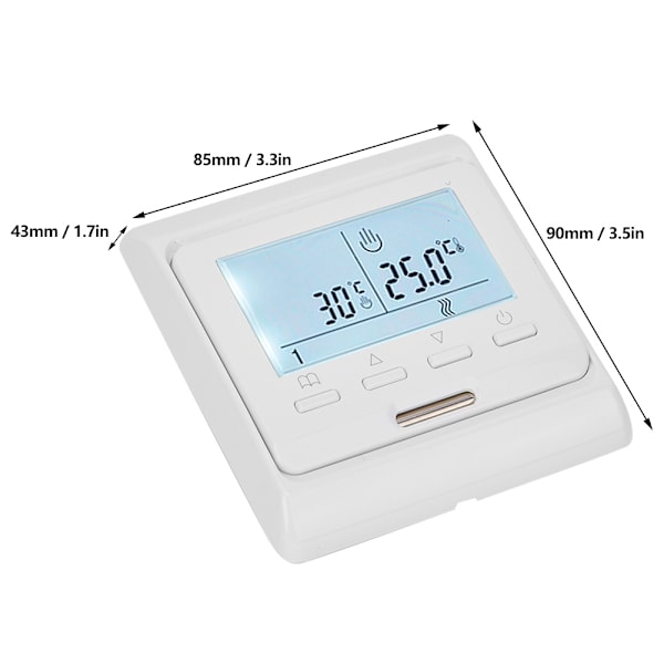 868H-16A Digital Hus- / Rumgulvvarme Termostat Temperaturregulator