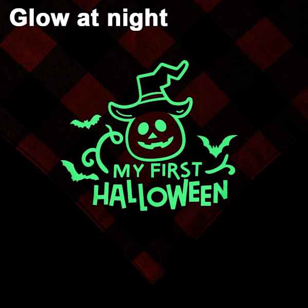 2 Pak Halloween Hundebåndana Vendbar Trekant Bibs Sjal Tilbehør