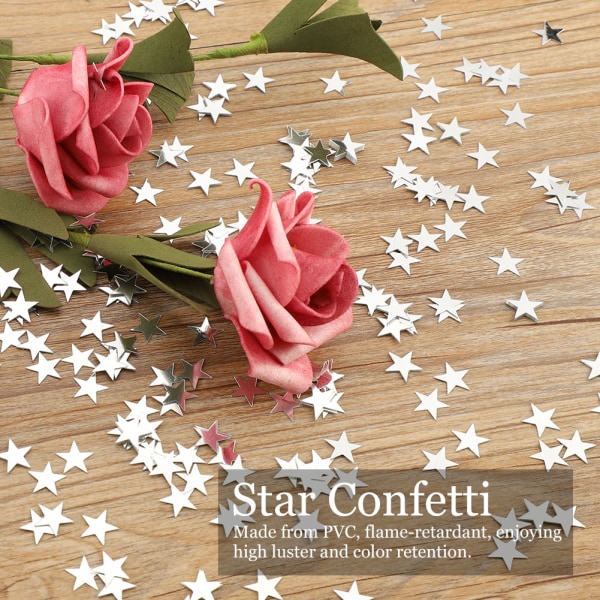 Star Confetti Bord Confetti Metallic Folie Stars Paljett för