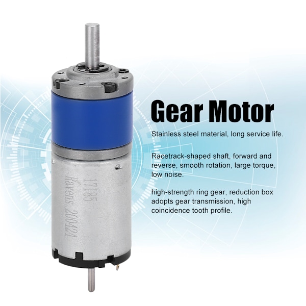 CM22‑2230 Planetväxelmotor 22mm Hastighetsreducering Elektrisk Växelmotor Elektroniskt Parkeringsbromssystem DC24V18 RPM