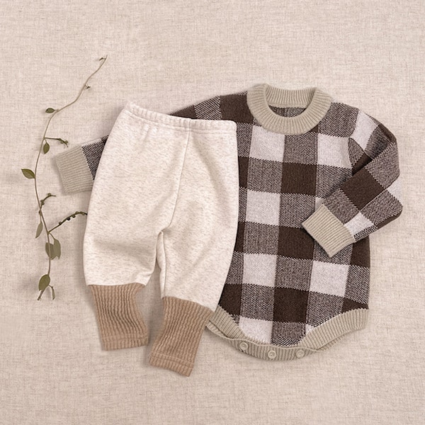 Babys ekstra tykke varme fleecebukser babys efterår og vinter plys splejsning leggings (Abrikos)