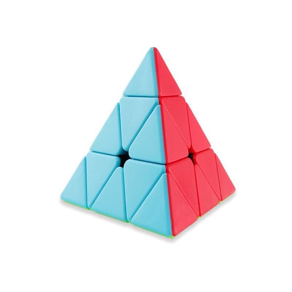 Speed Cube Pyramid, 3x3x3 Magic Cube Stickerless Frosted Triangle Puzzle