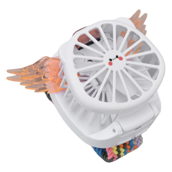 Mini Watch Fan Angel Wing Design USB Laddning Trådlös Flätad