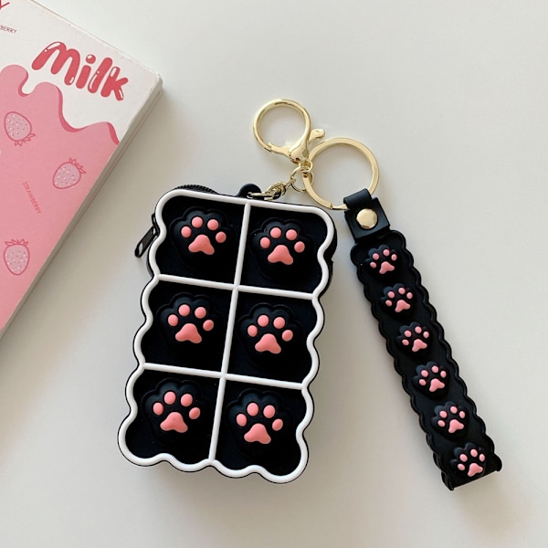 Kolikkopussi Leikkiin Tytöille Lapsille Kawaii Söötti Piirretty Rahapussit Kolikoille Mini Vetoketjullinen Pieni Pussi