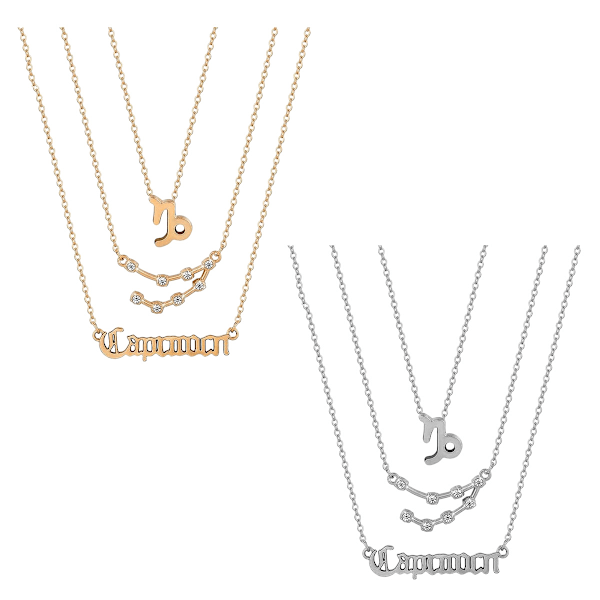 6 stjärntecken konstellation lager halsband för kvinnor flickor, konstellation hänge halsband brev horoskop halsband smycken födelsedagspresent