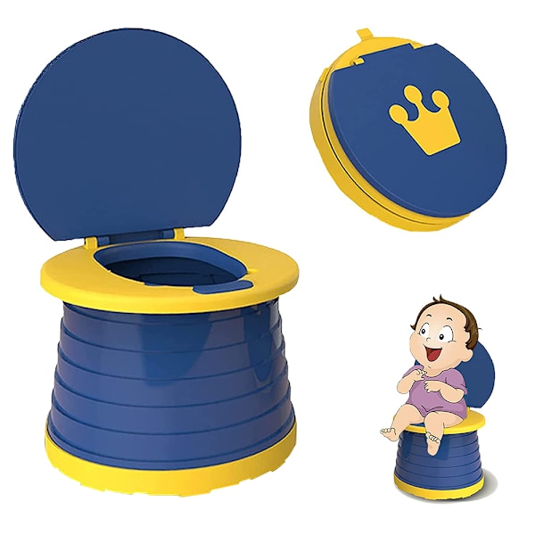Børnefoldbar Toilet Bærbar Foldbar Toiletsæde Drenge & Piger Foldbar Potte Stol Sæde Toddler Pottetræning Sæde