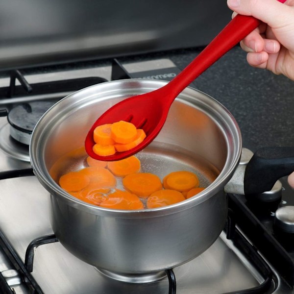 Silikon Nonstick-blandnings- och skedskedar set 2-delar, BPA-fri, hög värmebeständig, hygienisk design, matlagningsbakskedar set för omrörning,