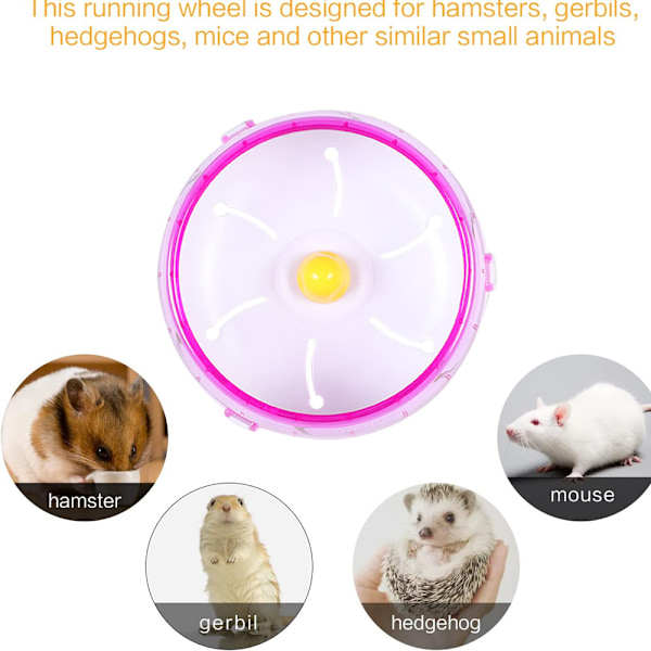 Stille Hamsterhjul, Hamsterlegetøj til Hamsterbur, Lydløs Spinner Træningshjul til Små Hamstere, Gerbiler eller Mus