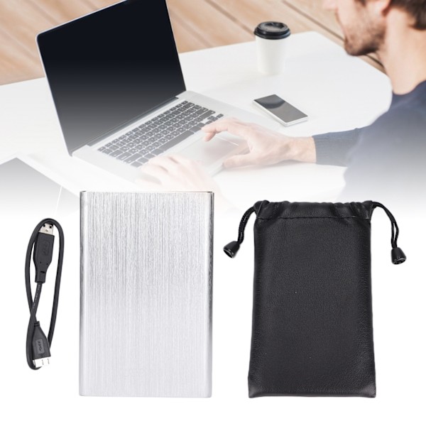 Extern Hårddisk Snabb Dataöverföring Enkel Användning Bred Kompatibilitet Bärbar USB 3.0 HDD för OS X Silver 500GB