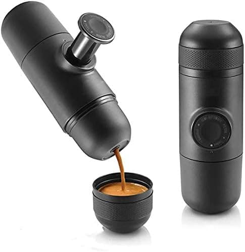 Bærbar espressomaskin, mini manuell kaffetrakter, kompatibel med koppkapsel og malt kaffe