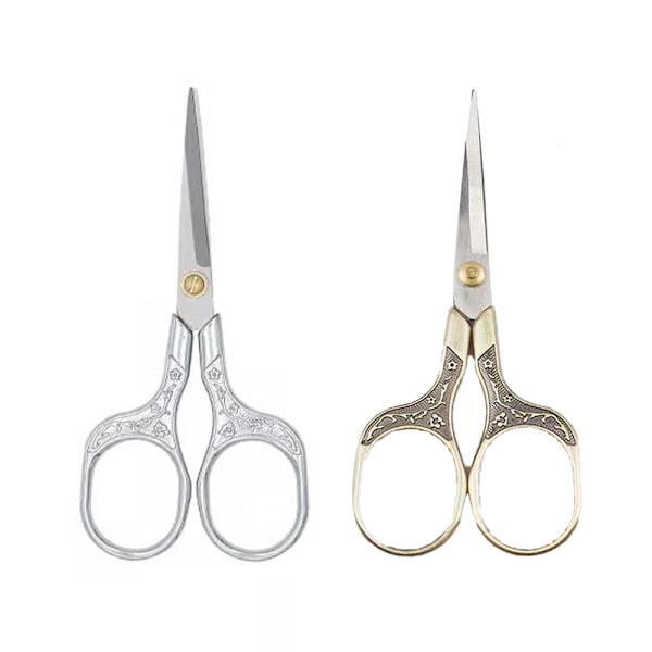 2 stk Små Vintage Presisjonssaks, for hårklipping, skjegg, for broderi, håndverk og daglig bruk
