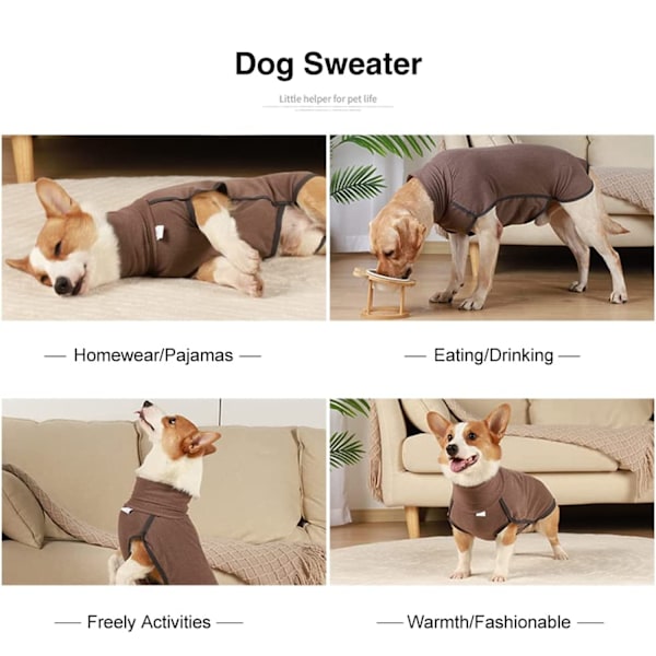 Hundetrøje Varmt Trøjevest til Hunde Koldt Vejr Tøj Hund Vinter Sweatshirt Jakker til Hunde