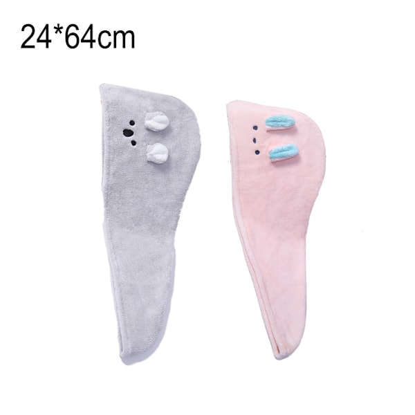 Mikrofiber Hårhandduk Wrap - Snabb Magisk Hårtorkningshatt - Anti-Frizz Lockigt Hårtorkningshanddukar 2-pack