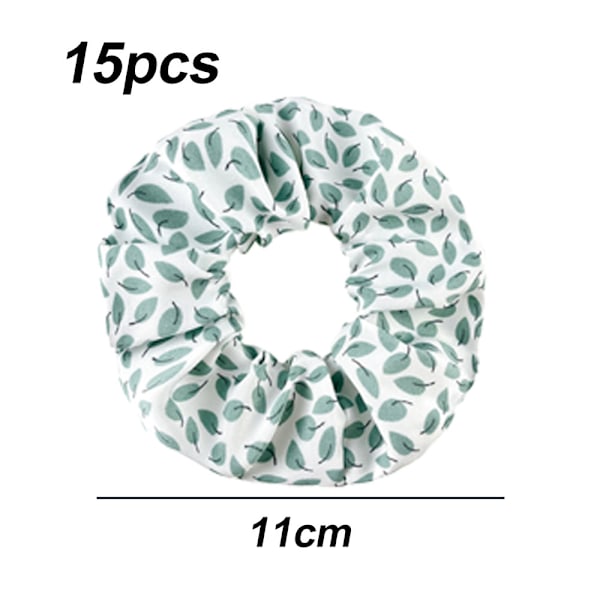 Hår Scrunchies Elastikker til Hår, 15 stk Hestehale Hår Scrunchy i Tie-Dye, til Kvinder og Piger