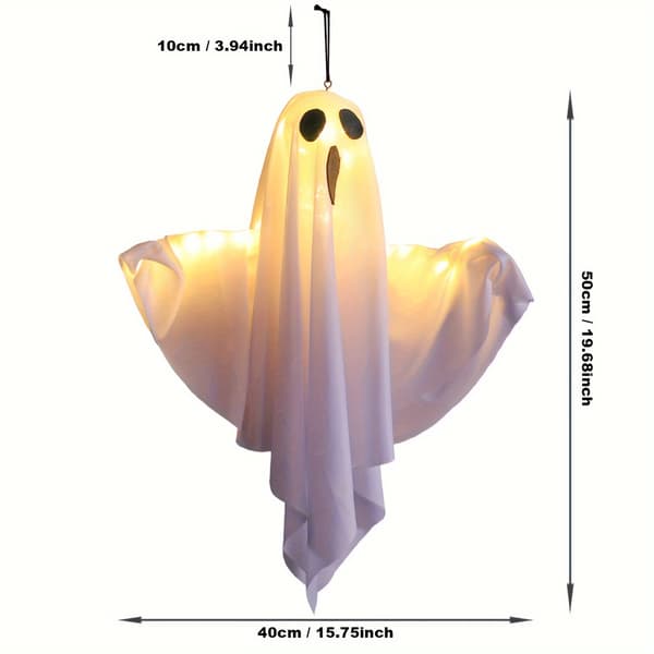 QQ-LED Lyskæder, Udendørs Hængende Lysende Spøgelse Halloween Dekorationer (2 stk)