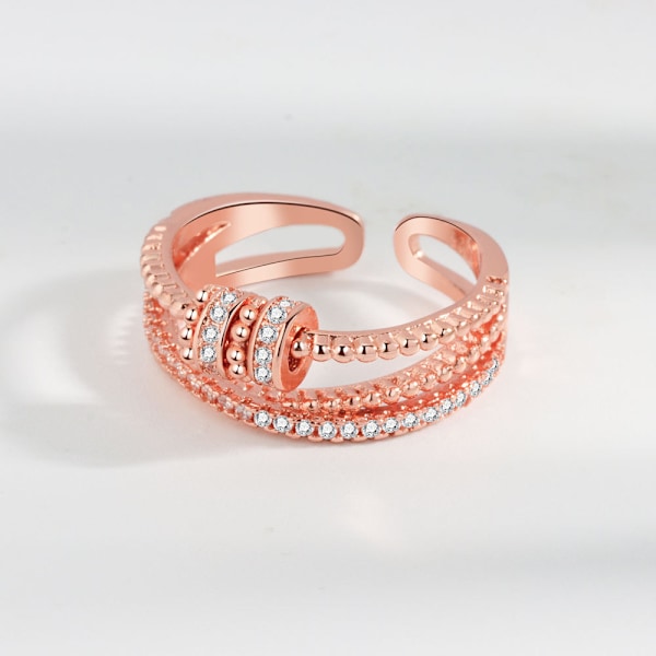 Anti-ångest Ringar för Kvinnor Män Unisex Justerbara Stackbara Snurrande Oro Ring