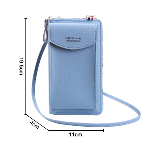PU Læder Blokerende Crossbody Mobiltelefon Taske til Kvinder Tegnebog Pung