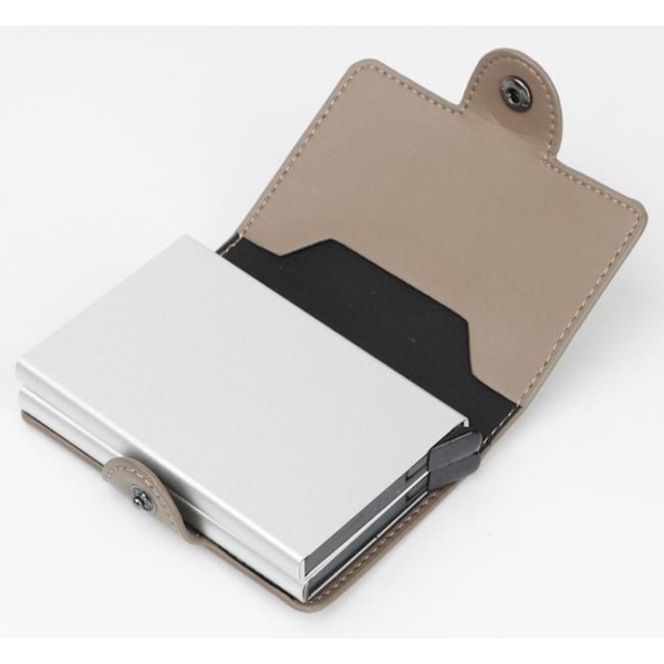 Dubbel Stöldskydds, Plånbok, RFID-NFC, Säker, Kortshållare, Brown Coffee Brun Brown Coffee Brun