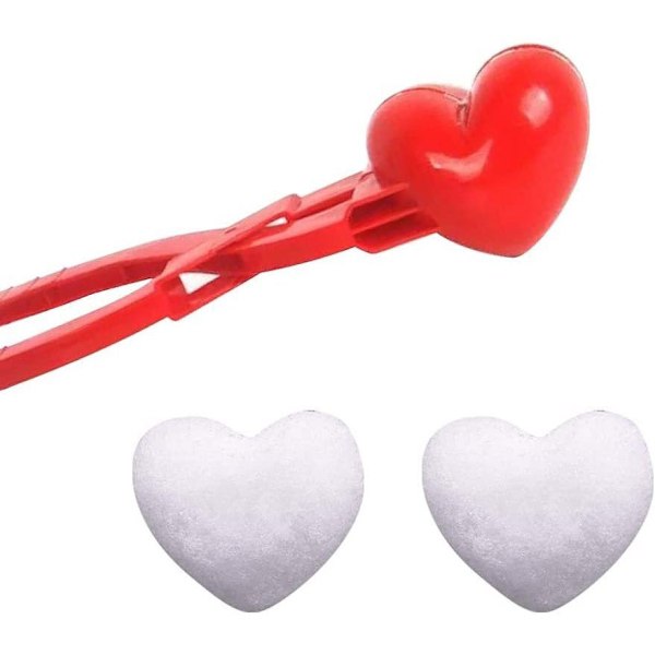 4-pack Snöbollstänger, Vinter Snöbolltillverkare Leksak, Snöbollspress, Snöbollstänger Hjärtformade Snöbollar, Perfekt Utomhuslek Snöleksaker för Barn