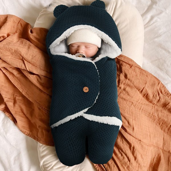 Höst- och vintersovsäck för bebisar, tjock fleece