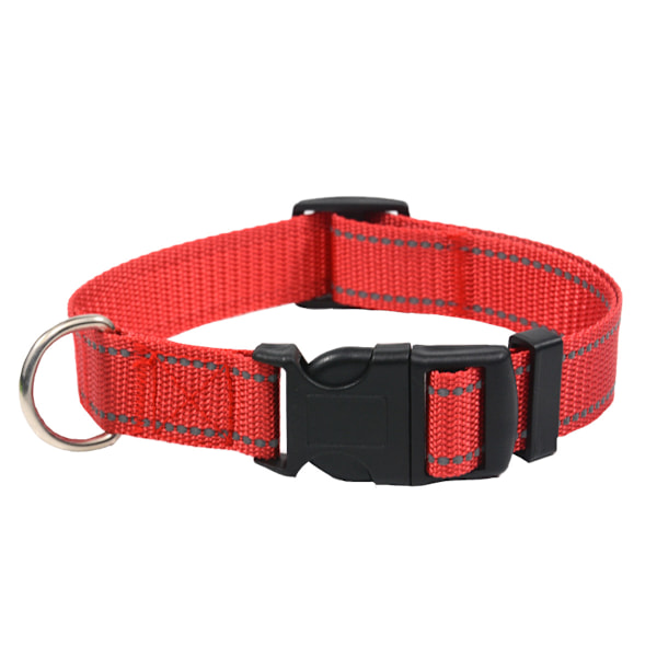 Reflekterande hundhalsband från Petfamily, justerbart nylonhalsband för husdjur med hållbart metallspänne för små, medelstora och stora hundar