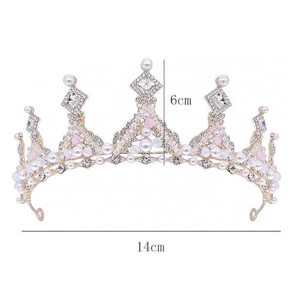 Rhinestone Prinsessdiadem - Kristall Bröllopstiara för Födelsedag Cosplay Kostymer Håraccessoarer