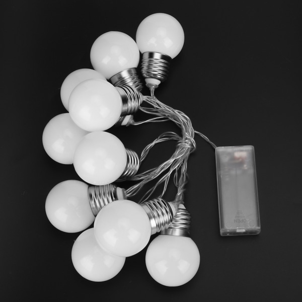 1,5m 10LED Milk White Bulb String Lights Dekorationslampa för