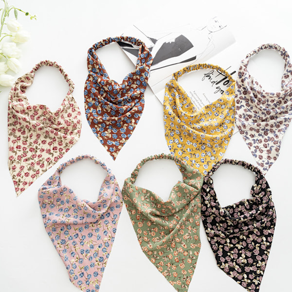 10 kpl Kukallinen Elastinen Hiustarvike Bandana Chiffon Hiushuivi Päännauha Päähuivit Naisille Tytöille Boho Hiustarvikkeet